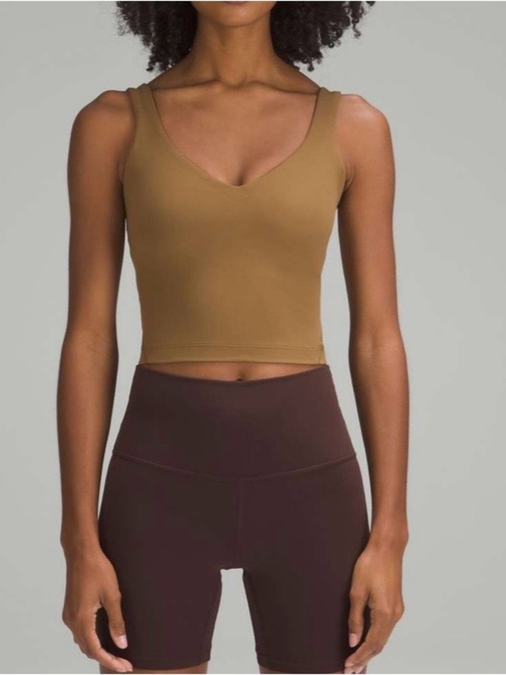 lululemon Athletic Crop Tank in Mustard Yellow